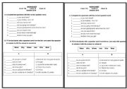 English Worksheet: Question words