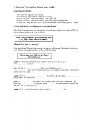 English worksheet: can /can`t , have to / not have to  