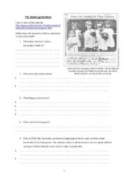 English Worksheet: Australia: the stolen generation