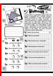 English Worksheet: RC Series_Scary Edition_04 Wolfman (Fully Editable + Key)