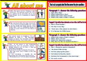 English Worksheet: All about me worksheet