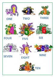 English Worksheet: NUMBERS