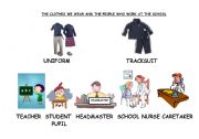 English worksheet: CLOTHES AND PEOPLE AT SCHOOL