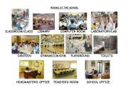 English Worksheet: ROOMS AT SCHOOL