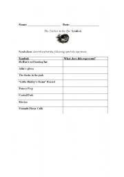 English worksheet: The Catcher in the Rye Symbols