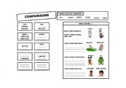 English Worksheet: Comparisons