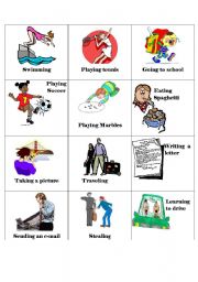 English Worksheet: mime game 2