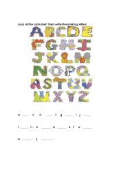 English worksheet: alphabet