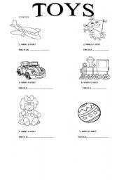 English Worksheet: toys 2