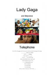 English Worksheet: Lady Gaga Telephone