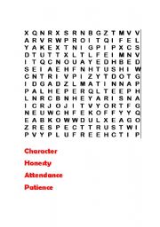 English Worksheet: attitude-word puzzle