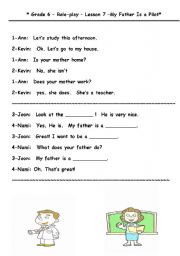 English worksheet: Dialog speaking and fill in the blank