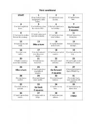 English Worksheet: Third conditional board game