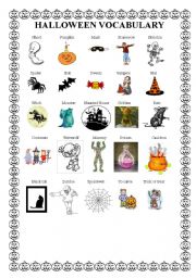 English Worksheet: Halloween vocabulary