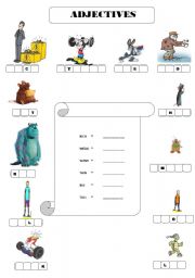 English worksheet: adjectives