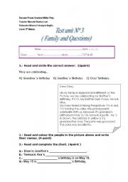 English Worksheet: enghils test