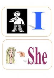 English Worksheet: personal pronouns flashcards