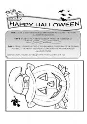 English Worksheet: HALLOWEEN PROJECT