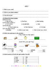 English Worksheet: what is your name