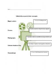 English worksheet: Cinema