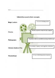 English Worksheet: Cinema
