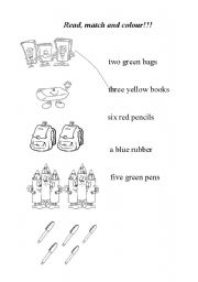 English worksheet: School objects