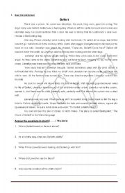 English Worksheet: Reading Comprehension, Possessive Pronouns + Other Exercises