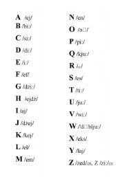 English Worksheet: The Alphabet