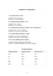 English Worksheet: comparatives