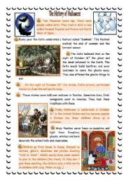 English Worksheet: The History of Halloween