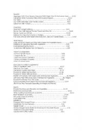 English Worksheet: rastaurant