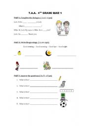 English Worksheet: Revision 