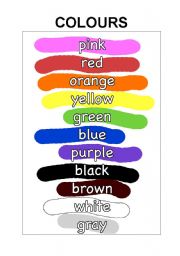 English Worksheet: Colours