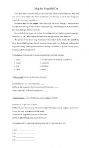 English Worksheet: Mog the -Forgetful Cat