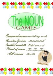 English Worksheet: the Noun - GAMES for REVISION