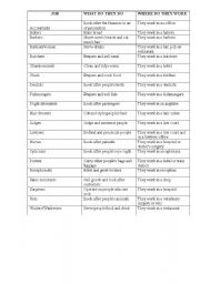 English worksheet: jobs