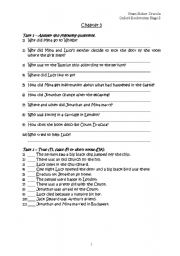 English Worksheet: Exercises to Dracula Chapter 3