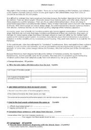 English Worksheet: End-Term Global Test  on Homelessness in U.S.A. 