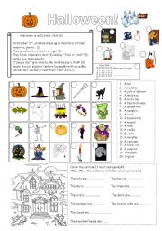 English Worksheet: halloween 