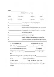 English worksheet: Stellaluna Vocabulary Quiz