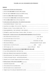 English Worksheet: Test for Units 7 to 12 New Headway Upper Intermediate