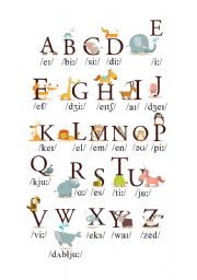 English Worksheet: ALPHABET (animals)