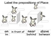 Label the Prepositions of the place