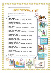 English Worksheet: Sports multiple choice