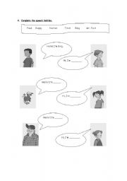 English worksheet: Incredible English characters