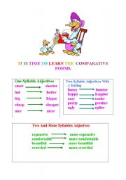 English Worksheet: Comparatives