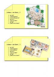 English Worksheet: there is / are, rooms in the house