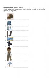 English Worksheet: Clothes