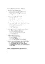 English worksheet: Alphabetizing Worksheet