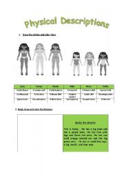 English worksheet: Physical descriptions